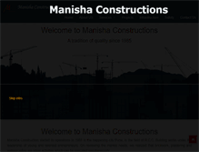 Tablet Screenshot of manishaconstruction.com